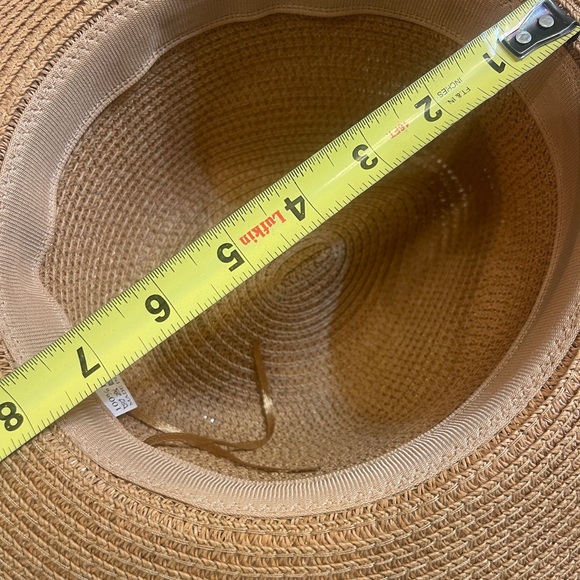 Hat straw southwestern Tan braided hatband NWT Sun hat beach - Picture 6 of 7
